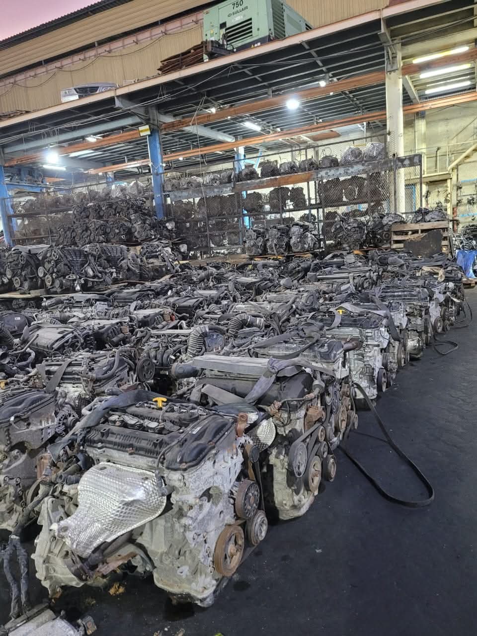 Engine stock warehouse